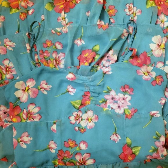 Aeropstale womens blue floral tank dress size M - Picture 4 of 8